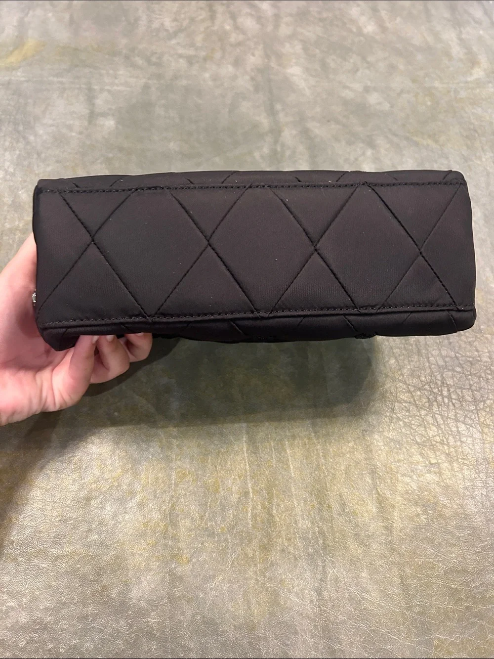 Tory Burch Fleming Flame-Quilt Nylon Cosmetic Bag